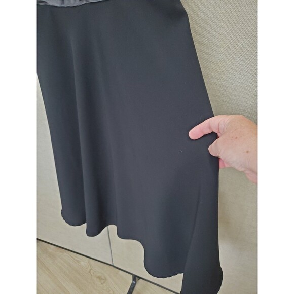 London Times Black Sleeveless Halter Keyhole Fit & Flare Cocktail Dress Size 8 - Picture 4 of 9